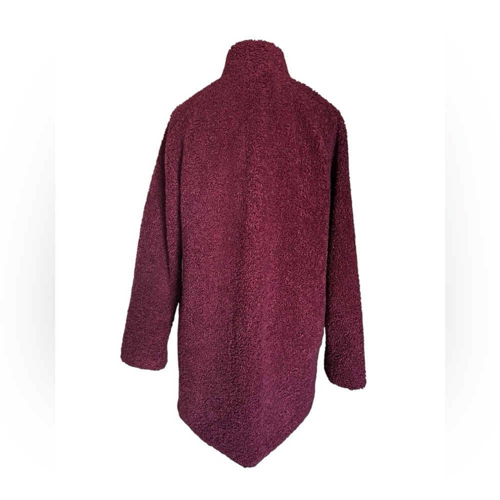 A New Day women’s Teddy Coat, Red Wine, XS Knee-Length hallmark winter Outerwear - Picture 3 of 11